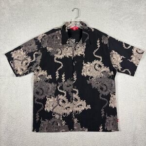 JNCO Shirt Men’s XL Black Dragons AOP Y2K Grunge Hip Hop Street Wear Vintage